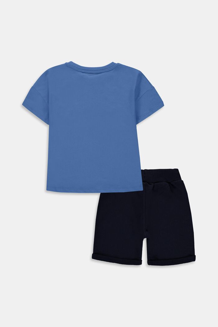 Kombinovaná souprava: tričko s natištěným logem a šortky, LIGHT BLUE, detail image number 1