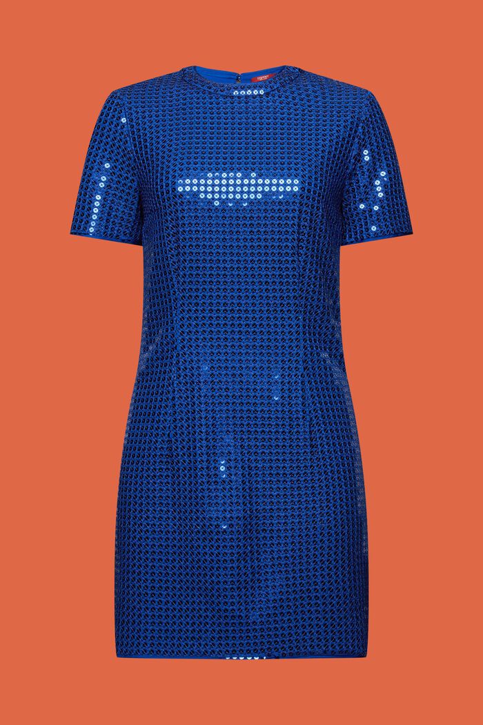 Flitrové mini šaty, BRIGHT BLUE, detail image number 6