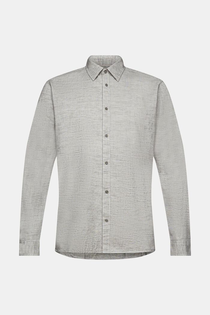Pruhovaná košile z udržitelné bavlny, MEDIUM GREY, detail image number 6