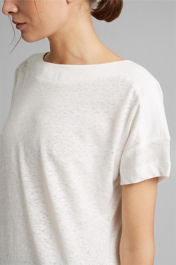Se lnem: tričko s vrstveným vzhledem, OFF WHITE, detail image number 2