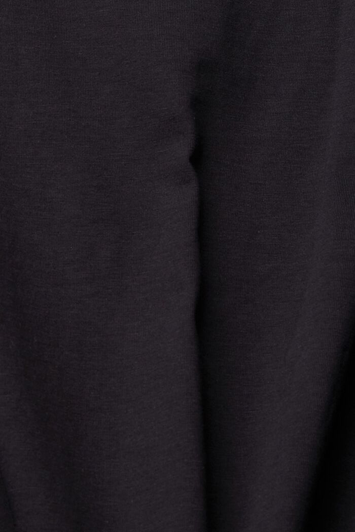 Krátké tričko se špičatým výstřihem, BLACK, detail image number 4