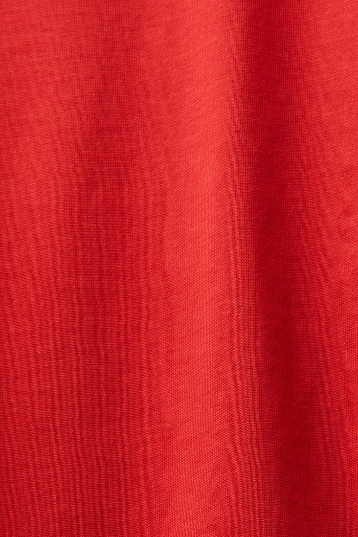 Unisex potištěné tričko z pima bavlny, DARK RED, detail image number 5