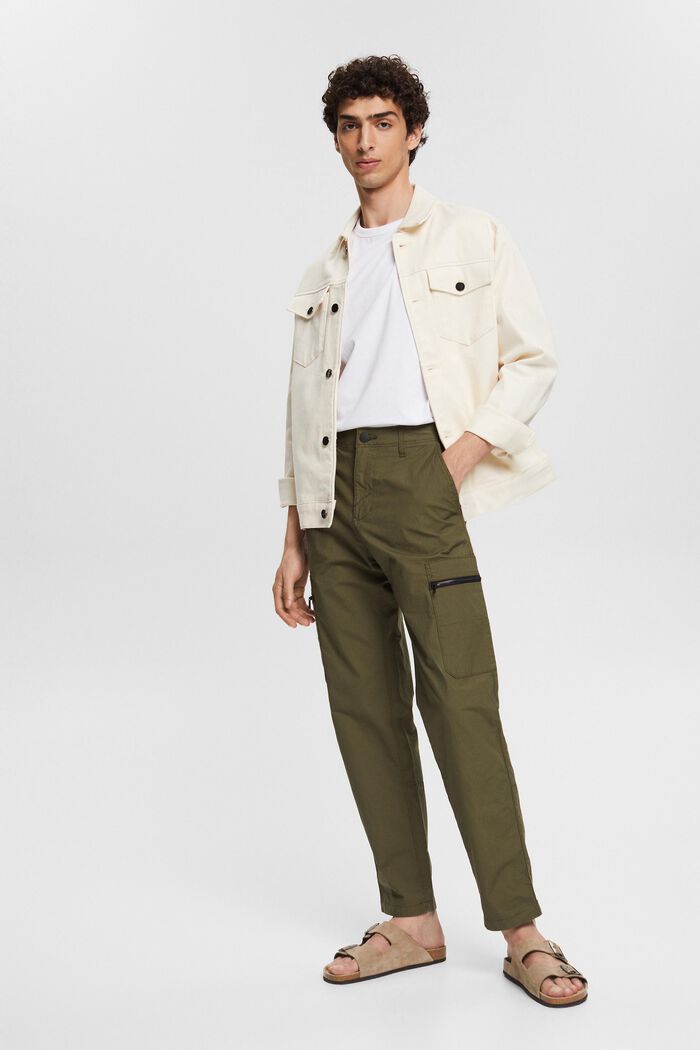 Kalhoty s kapsami na zip, FOREST, detail image number 2