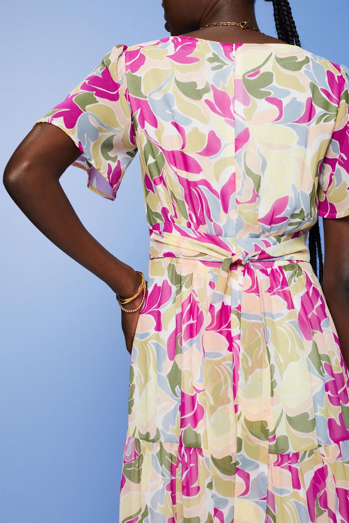Z recyklovaného materiálu: šifonové midi šaty, LIGHT BLUE LAVENDER, detail image number 4