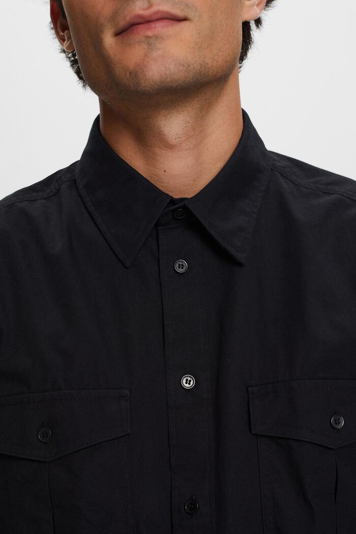 Utility košile z bavlny, BLACK, detail image number 2