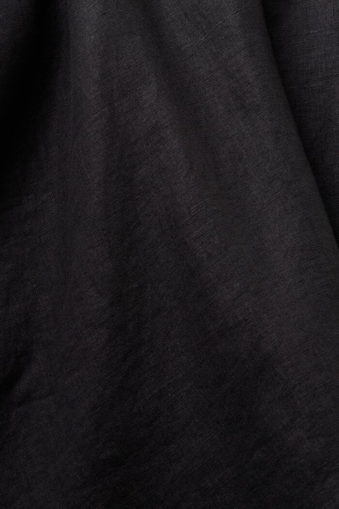 Áčková midi sukně ze lnu, BLACK, detail image number 5