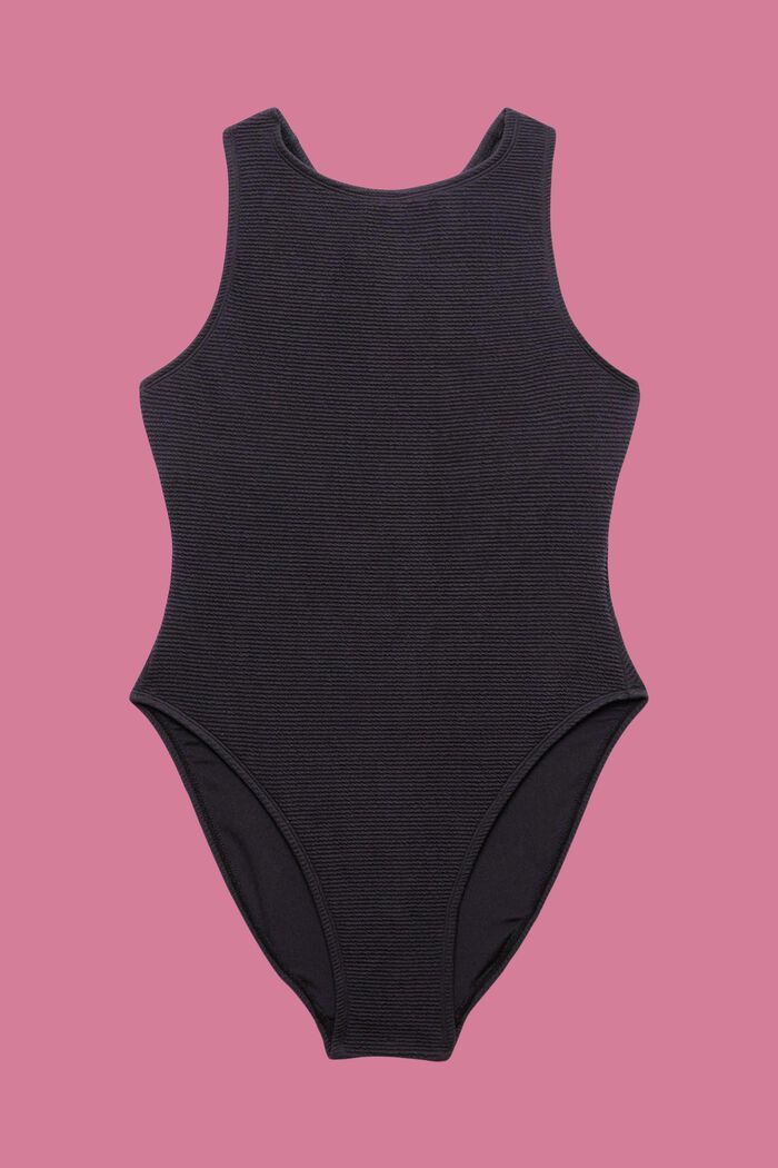 Texturované plavky vcelku, BLACK, detail image number 4