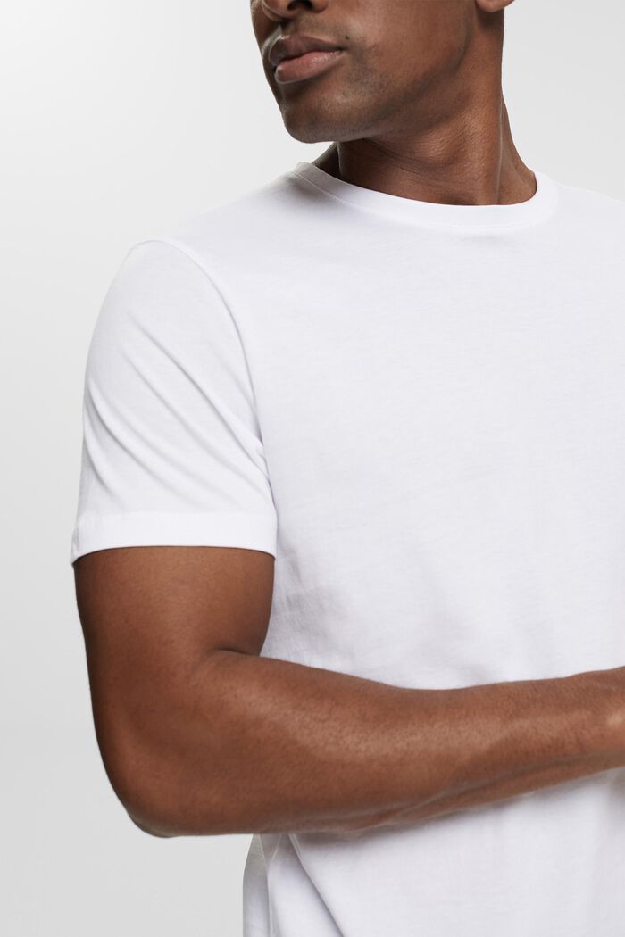 Žerzejové tričko, 100 % bavlna, WHITE, detail image number 0
