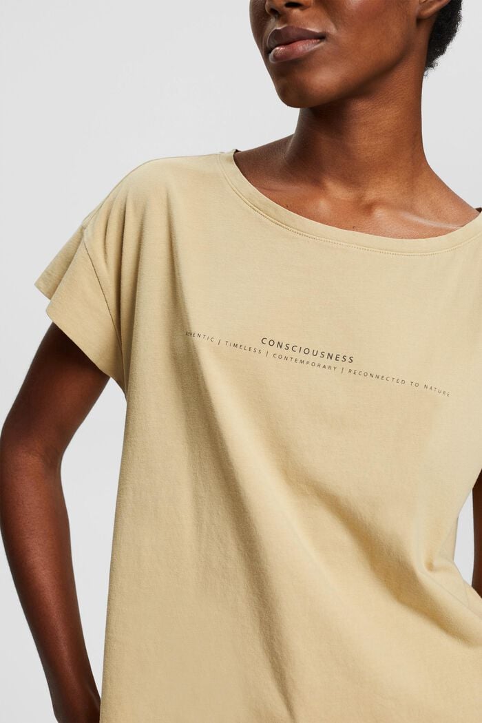 Tričko EarthColors® T-Shirt s potiskem Consciousness, YELLOW, detail image number 2