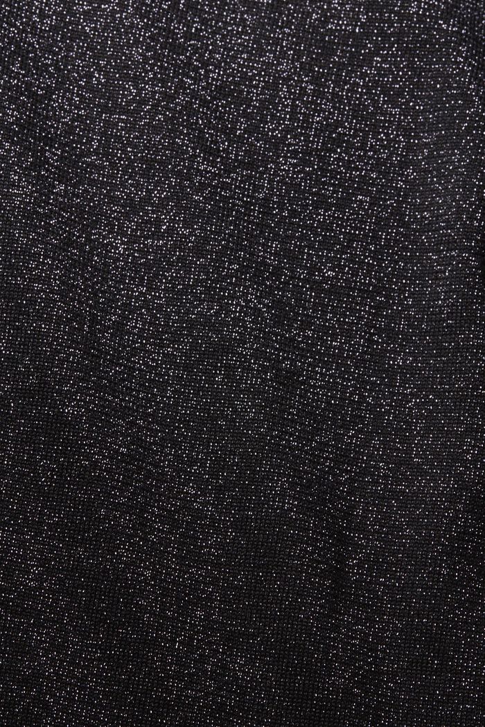 Úpletové šaty s třpytivým efektem, BLACK, detail image number 6