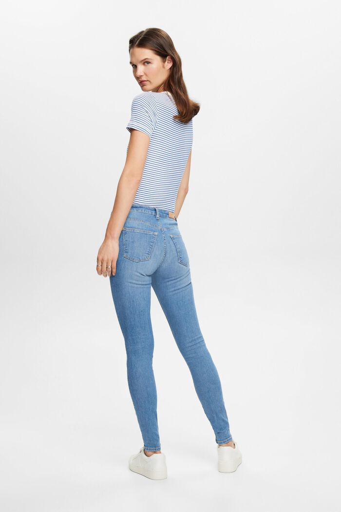 Skinny džíny z udržitelné bavlny, BLUE LIGHT WASHED, detail image number 3
