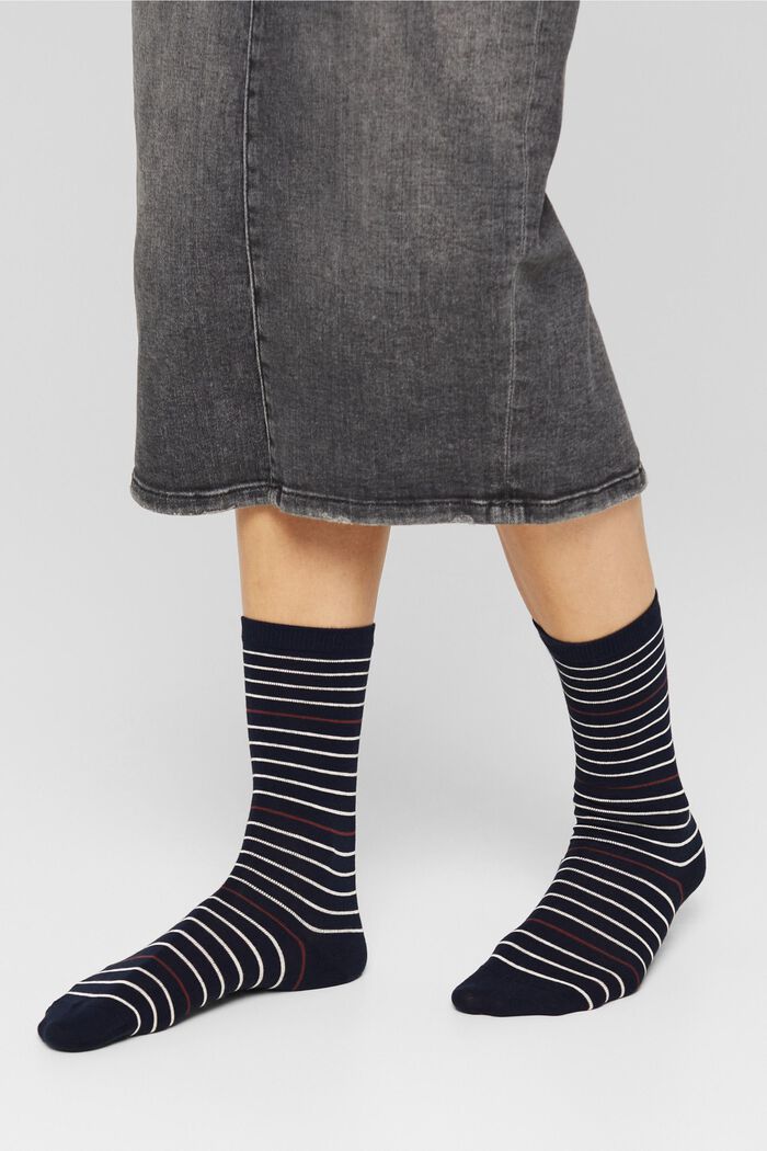 Proužkované ponožky, balení 2 ks, MARINE, detail image number 2