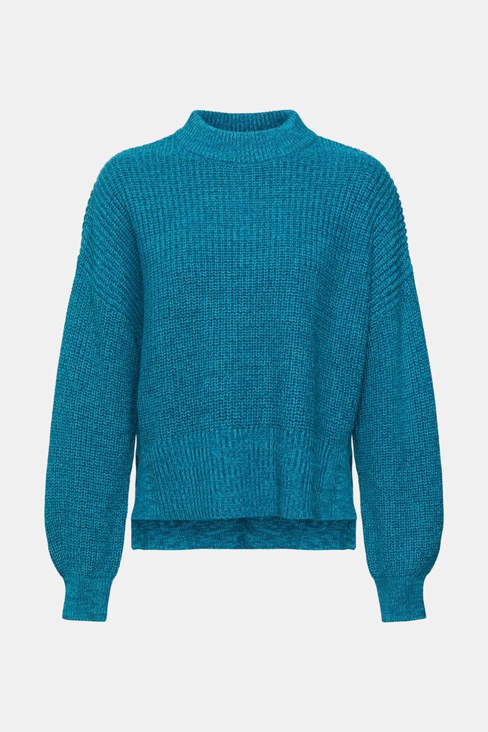 Pletený žebrový svetr, TEAL BLUE, detail image number 2