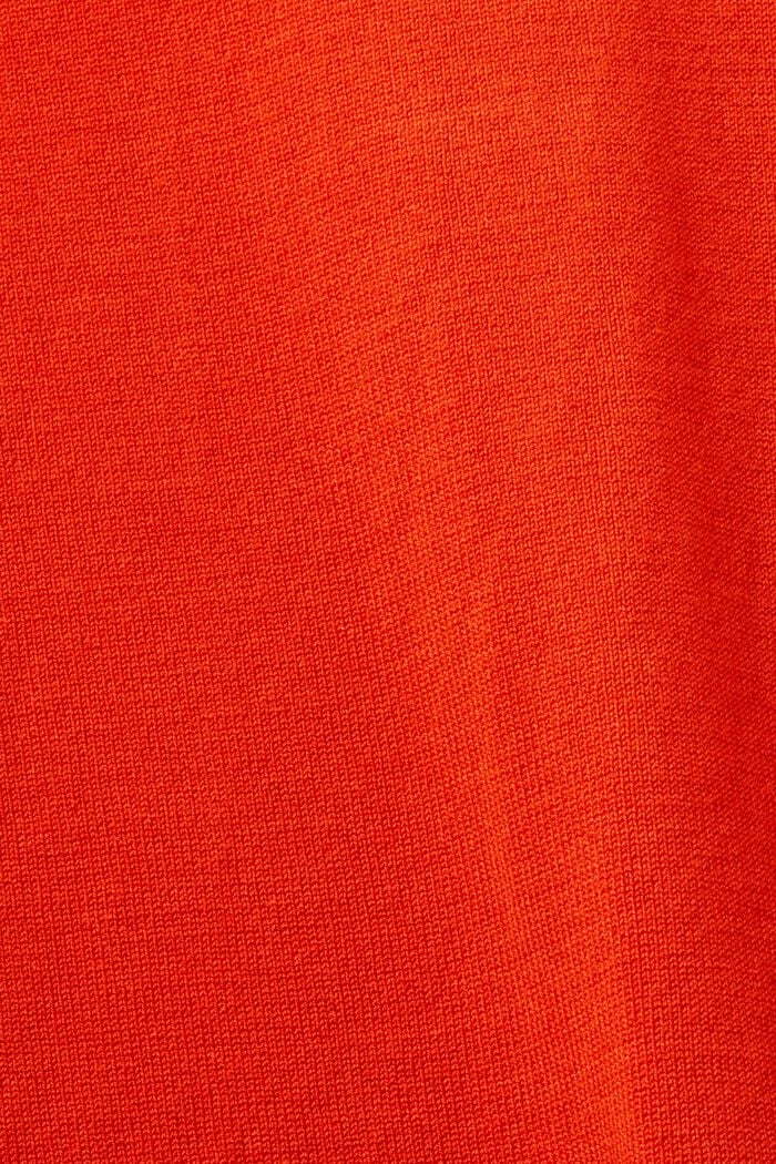 Pulovr s velmi krátkým rolákovým límcem, LENZING™ ECOVERO™, BRIGHT ORANGE, detail image number 5