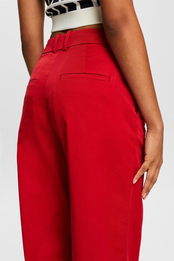 Kalhoty chino se širokými nohavicemi, DARK RED, detail image number 3
