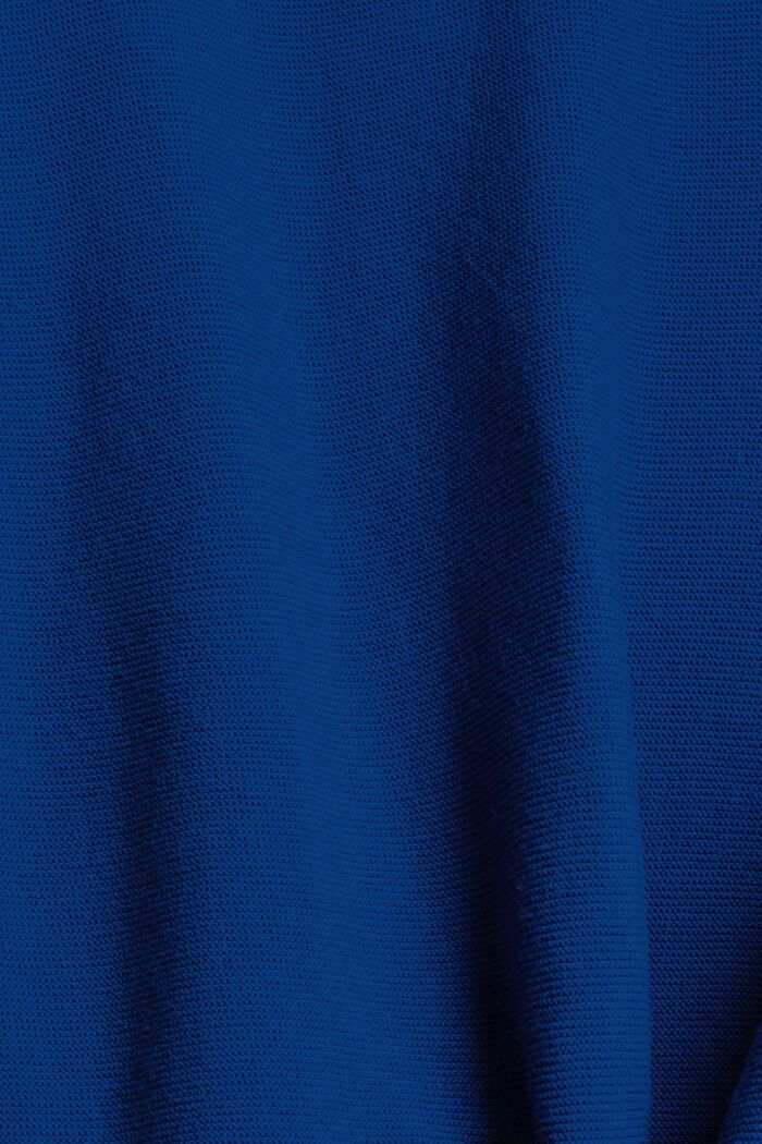 Pletený pulovr ze 100% bio bavlny, BRIGHT BLUE, detail image number 4