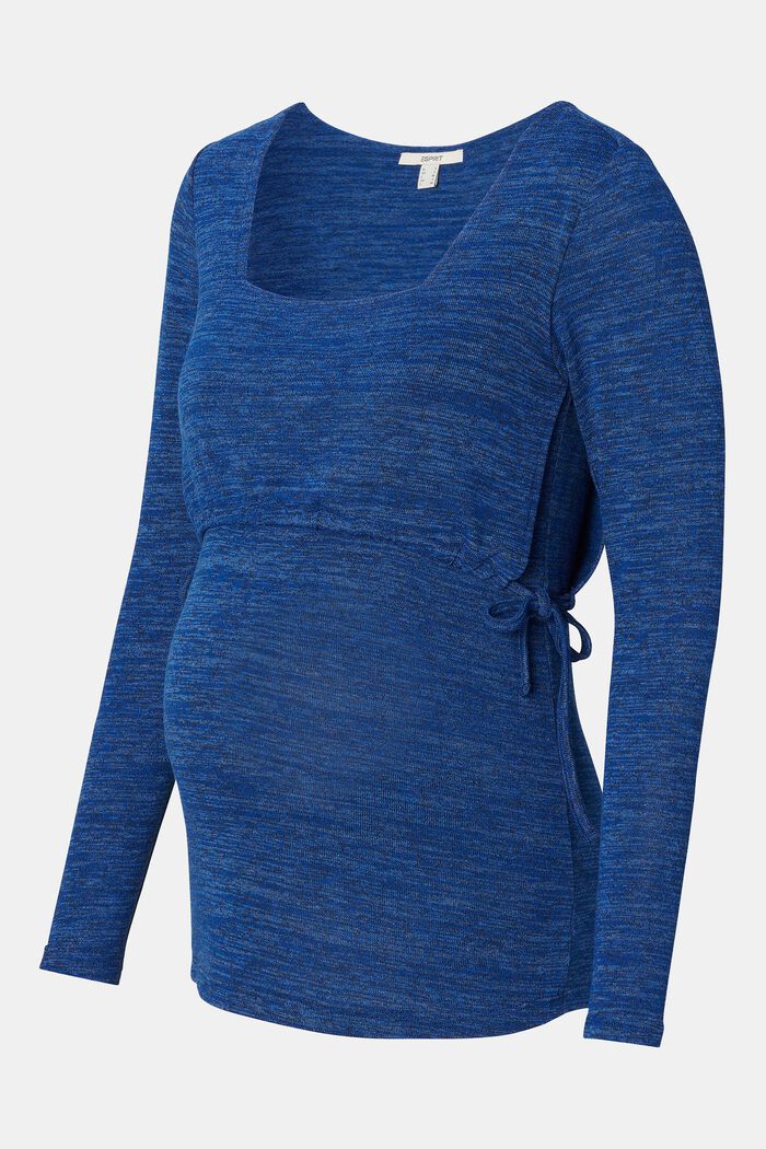 MATERNITY tričko, úprava pro kojení, dlouhý rukáv, ROYAL BLUE, detail image number 4