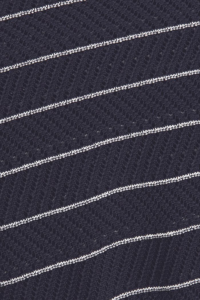 Pruhovaný pulovr z dírkované pleteniny, NEW NAVY, detail image number 5
