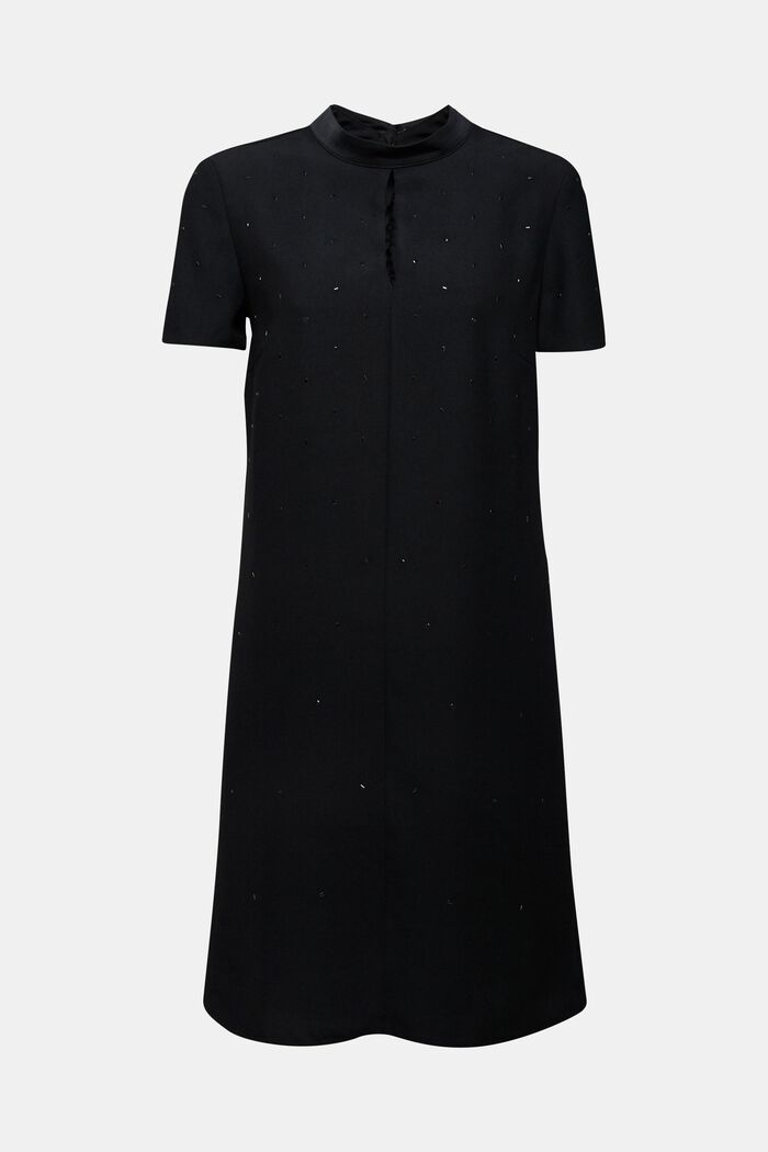 Pouzdrové šaty se štrasovými kamínky, BLACK, detail image number 0