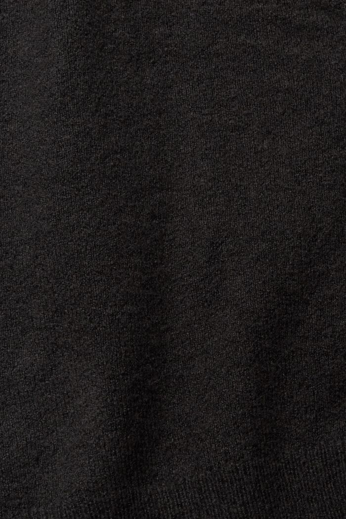 S vlnou: kardigan se špičatým výstřihem, BLACK, detail image number 1