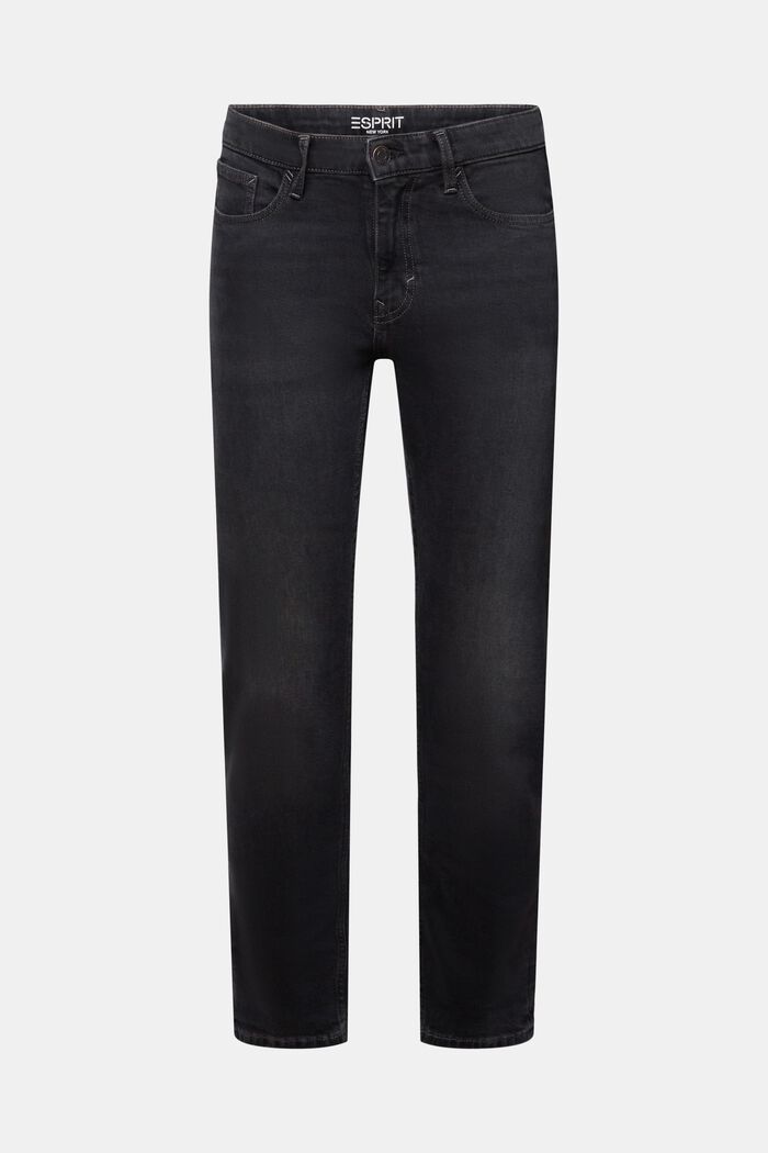 Slim džíny se střední výškou pasu, BLACK DARK WASHED, detail image number 7