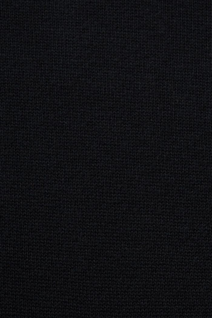 Minišaty z žebrované pleteniny s přiléhavým vysokým rolákem, BLACK, detail image number 5