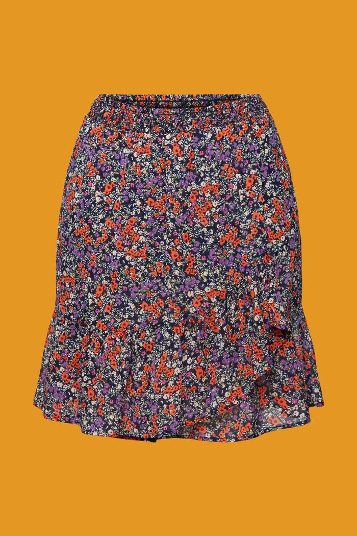 Květovaná sukně s volánovým lemem, NAVY, detail image number 6
