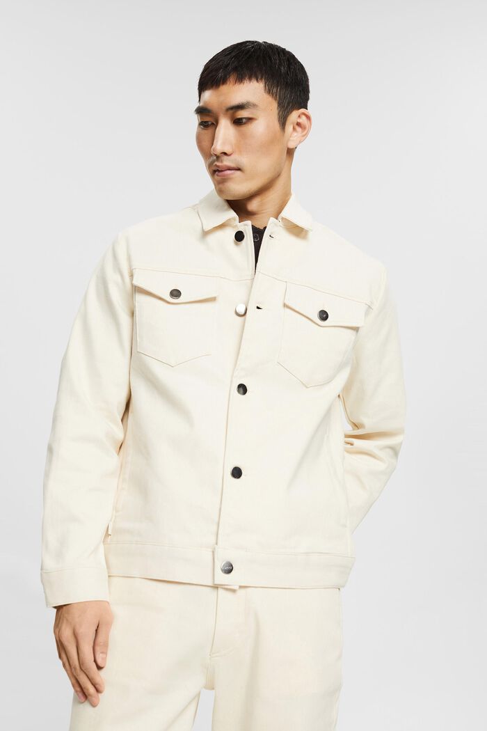 Džínová bunda z bio bavlny, OFF WHITE, detail image number 0