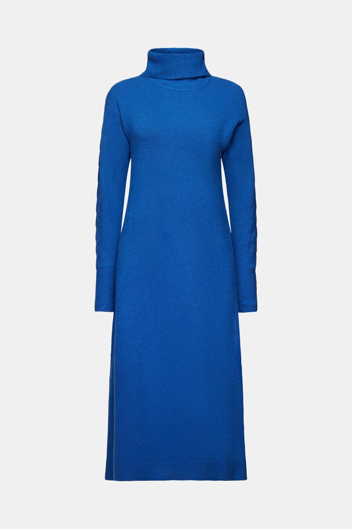 Midi šaty s nízkým rolákem, BRIGHT BLUE, detail image number 6