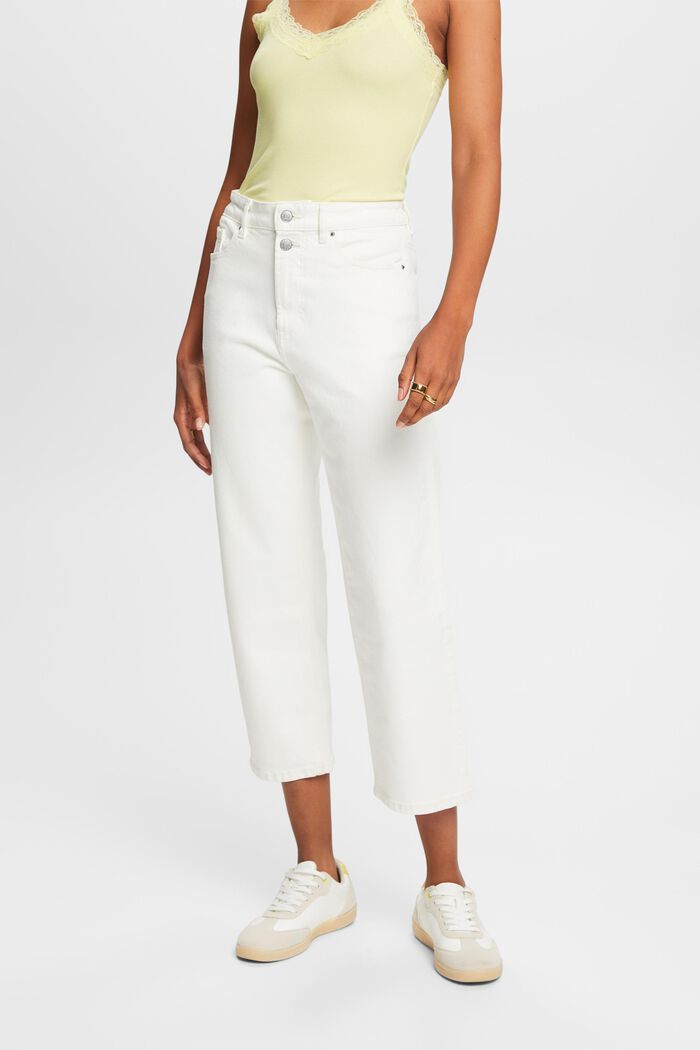 Bavlněné džíny s rovnými nohavicemi, OFF WHITE, detail image number 0