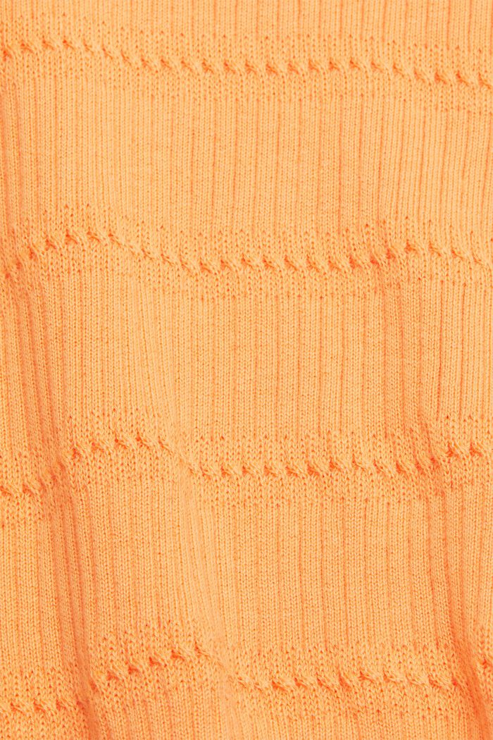 Pletený pulovr s krátkým rukávem, PASTEL ORANGE, detail image number 5