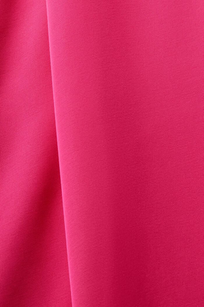 Saténové midi šaty prádlového střihu, PINK FUCHSIA, detail image number 5
