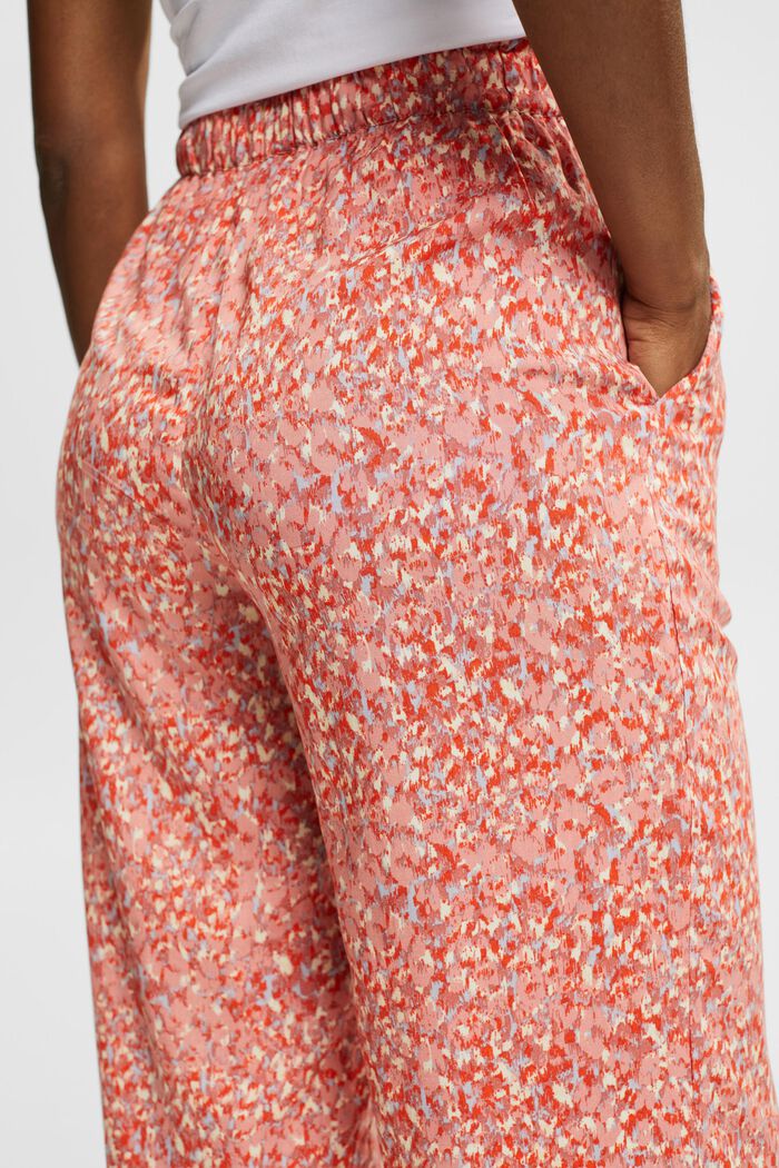 Pyžamové kalhoty s puntíkovaným vzorem, LENZING™ ECOVERO™, TERRACOTTA, detail image number 4