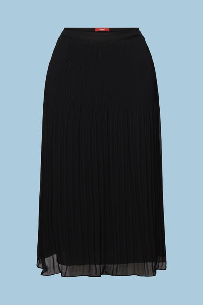 Plisovaná midi sukně ze šifonu
