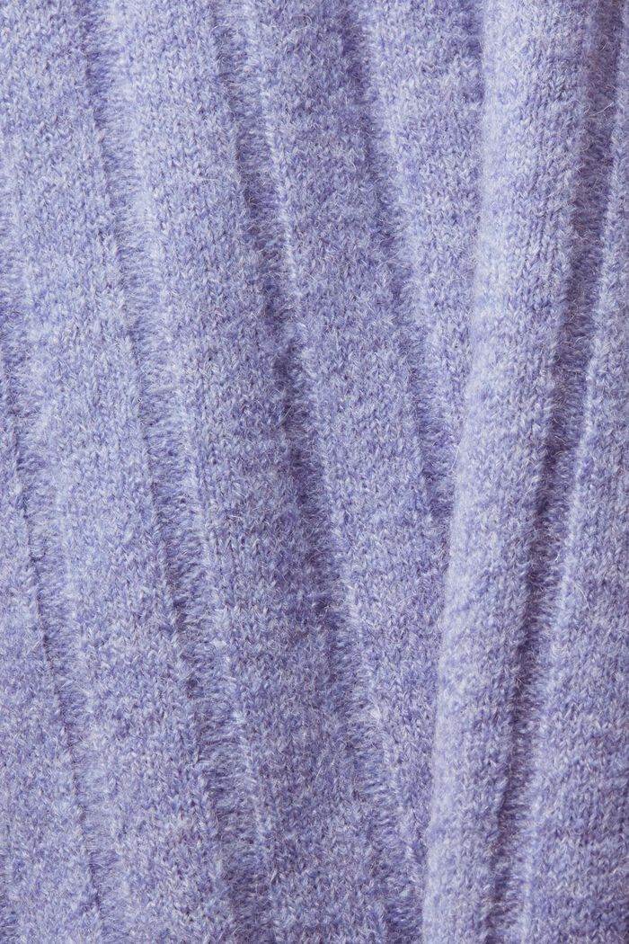 Plochý pulovr z žebrové pleteniny, BLUE LAVENDER, detail image number 5