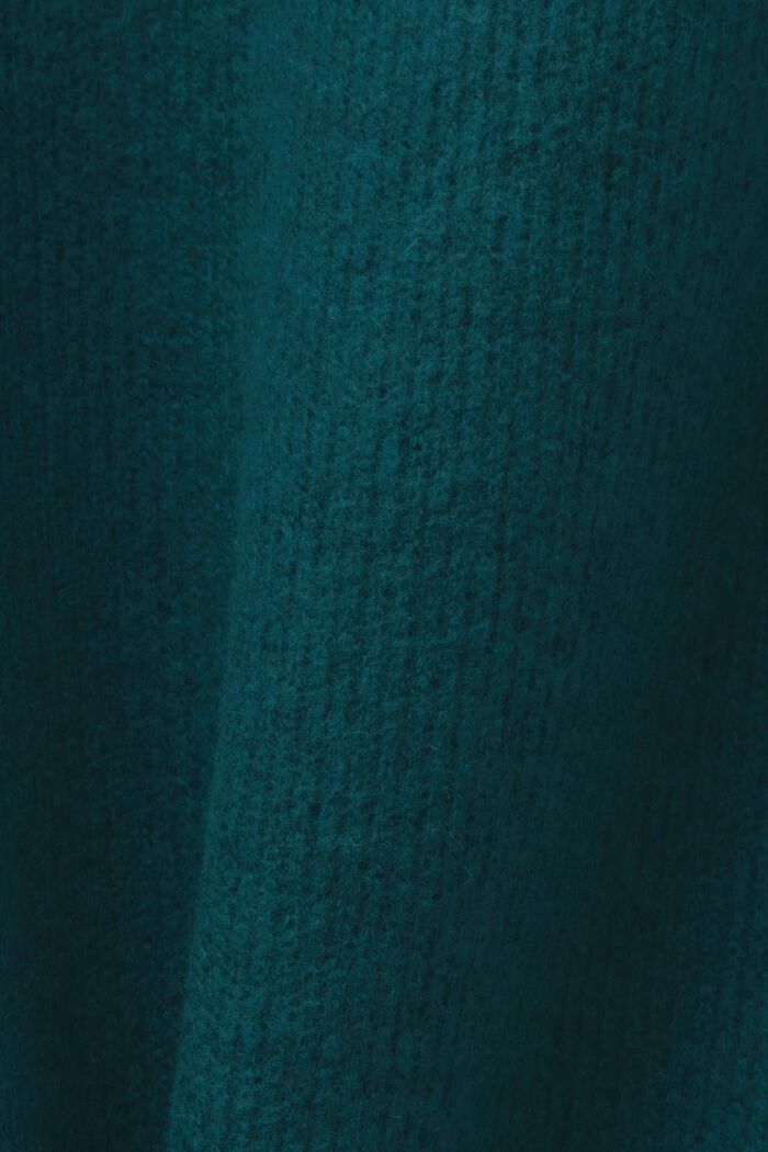 Midi sukně z žebrované pleteniny, EMERALD GREEN, detail image number 5