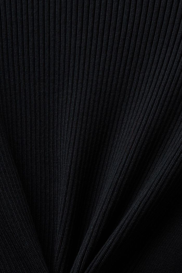 Midi šaty z žebrové pleteniny, BLACK, detail image number 5
