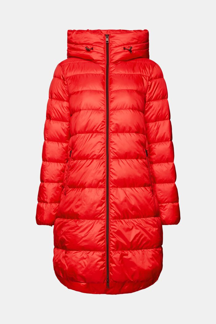 Z recyklovaného materiálu: péřový kabát s kapucí, RED, detail image number 5