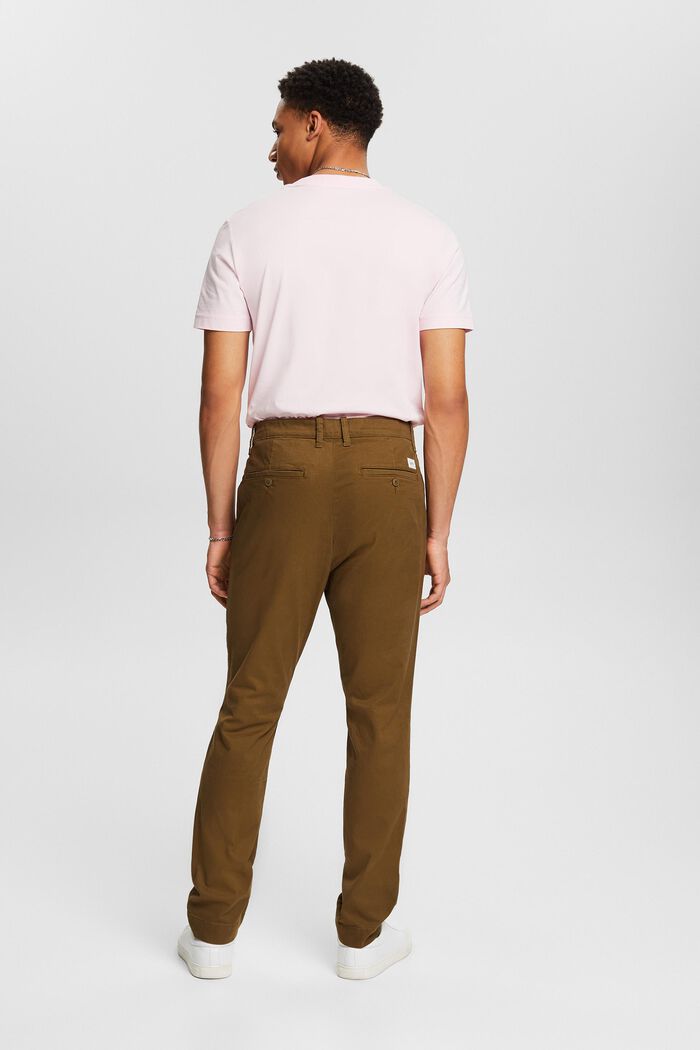 Kalhoty chino s úzkými nohavicemi, KHAKI GREEN, detail image number 2