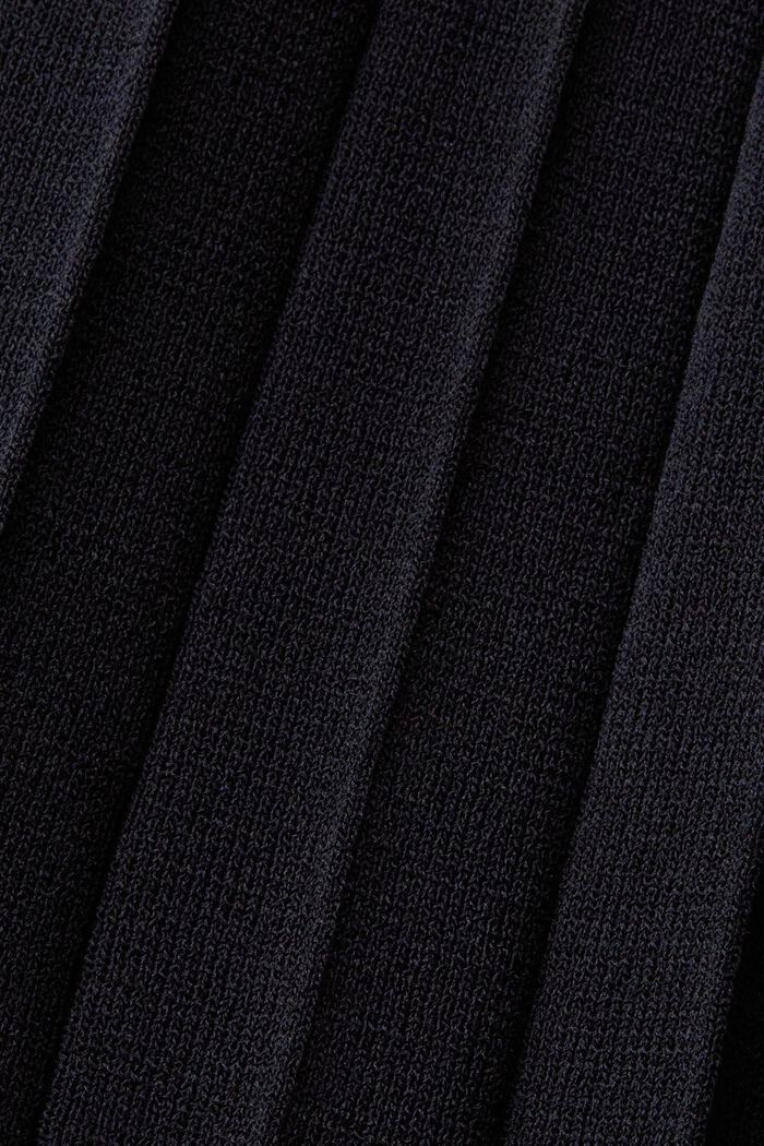Plisované maxi šaty bez rukávů s malým kulatým výstřihem, BLACK, detail image number 6