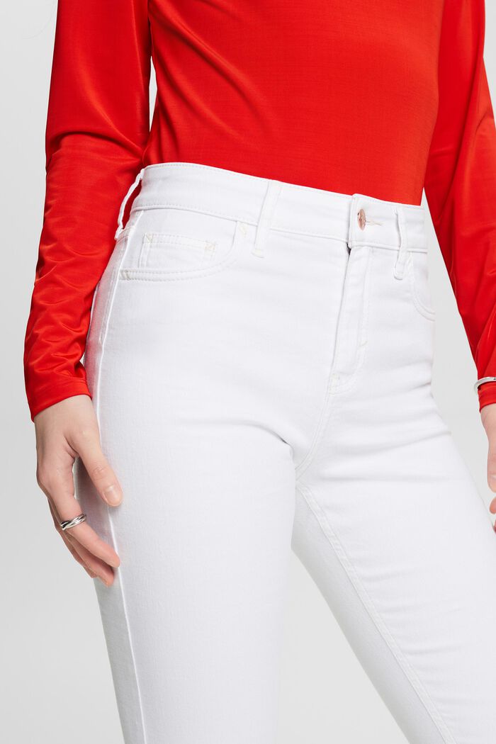 Skinny džíny s vysokým pasem, WHITE, detail image number 4