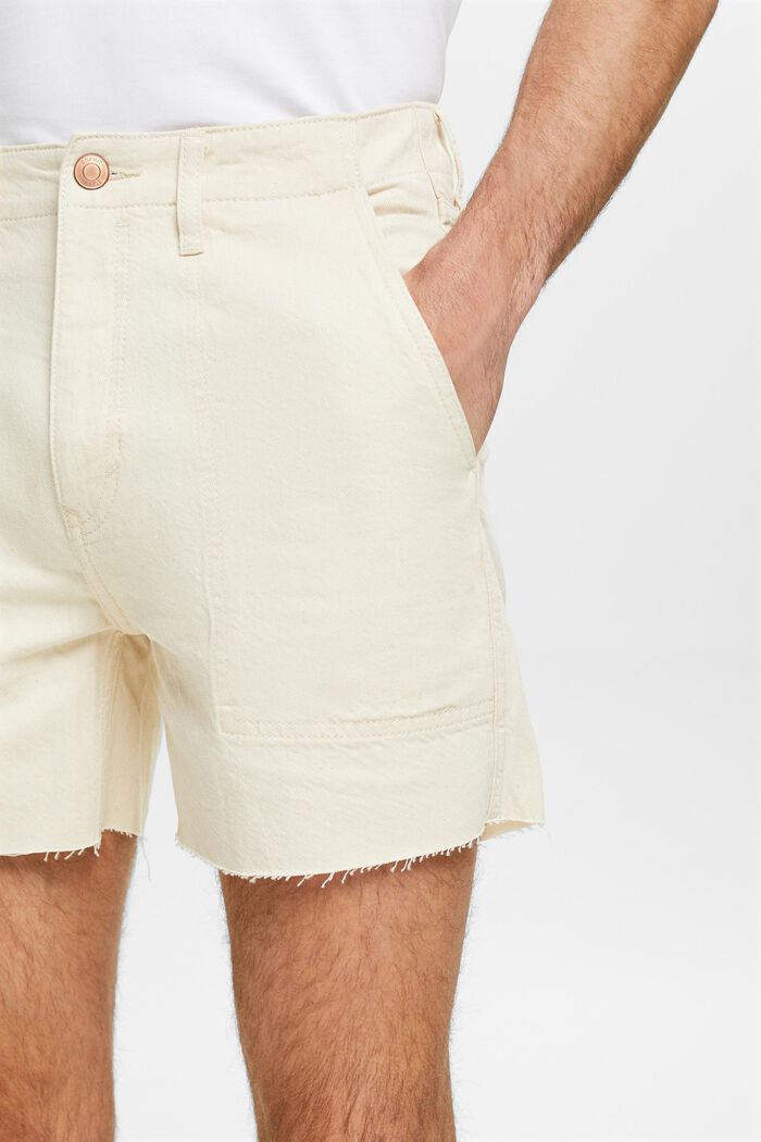 Džínové šortky se středně vysokým pasem, OFF WHITE, detail image number 4