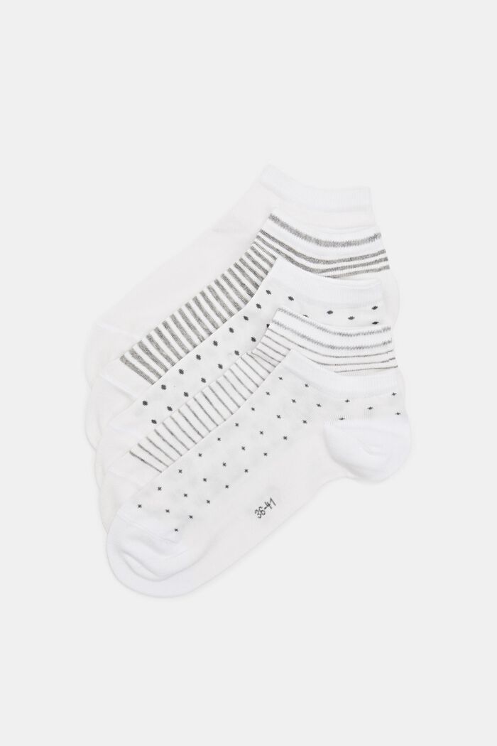 5 párů ponožek do tenisek, bio bavlna, WHITE, detail image number 0