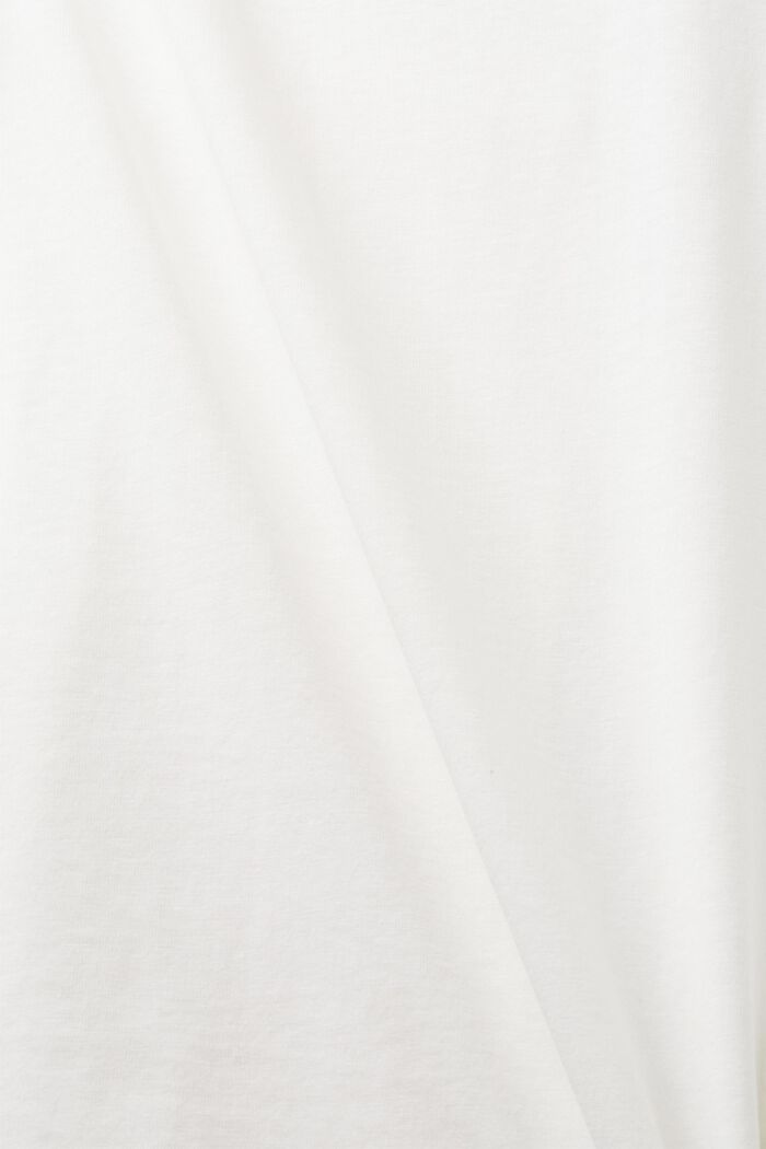 Tričko s kulatým výstřihem ke krku, 100% bavlna, OFF WHITE, detail image number 4