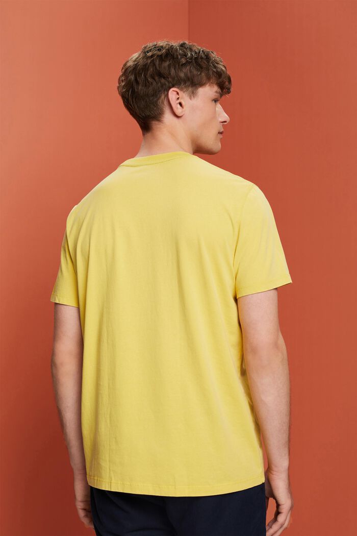 Žerzejové tričko, barvené po ušití, 100% bavlna, DUSTY YELLOW, detail image number 3
