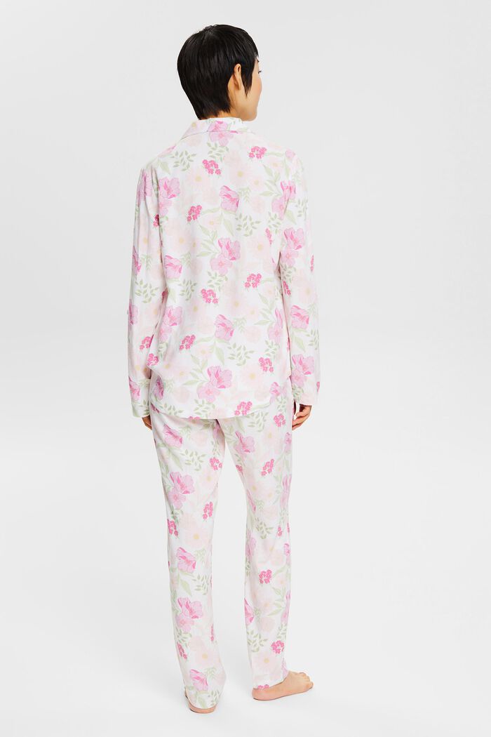 Pyžamo s květovaným vzorem, LENZING™ ECOVERO™, WHITE, detail image number 2