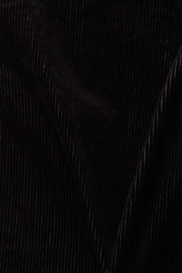 Manšestrové kalhoty se středně vysokým pasem, BLACK, detail image number 1