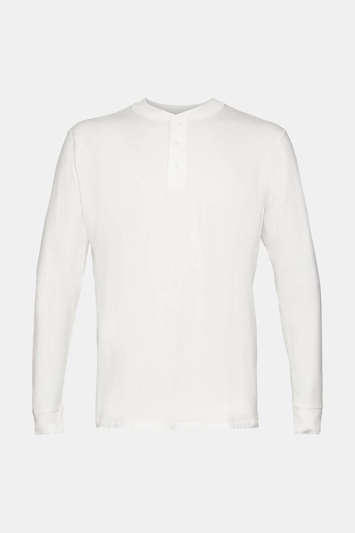 Tričko s dlouhým rukávem a knoflíky, OFF WHITE, detail image number 7