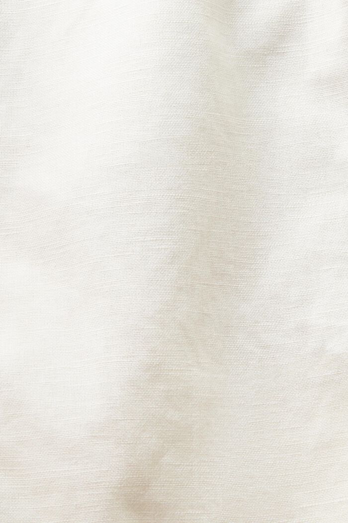 Bermudy z bavlny a lnu, OFF WHITE, detail image number 6
