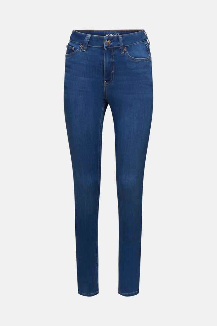 Skinny džíny s vysokým pasem, BLUE MEDIUM WASHED, detail image number 7